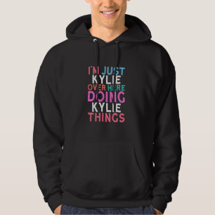 Veste À Capuche Je suis juste Kylie ici en train de faire des chos