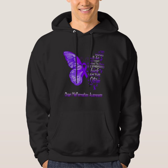 Veste À Capuche Je Suis La Tempête Chiari Malformation Sensibilisa (Devant)