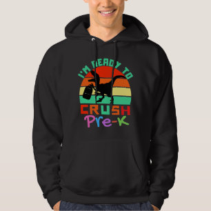 VESTE À CAPUCHE JE SUIS PRÊT À CRUSTER PRE-K - DINOSAUR COOL