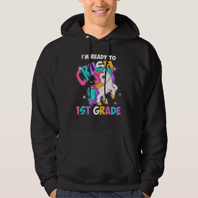 Veste À Capuche Je suis prêt à écraser la licorne de 1ère année de (Devant)