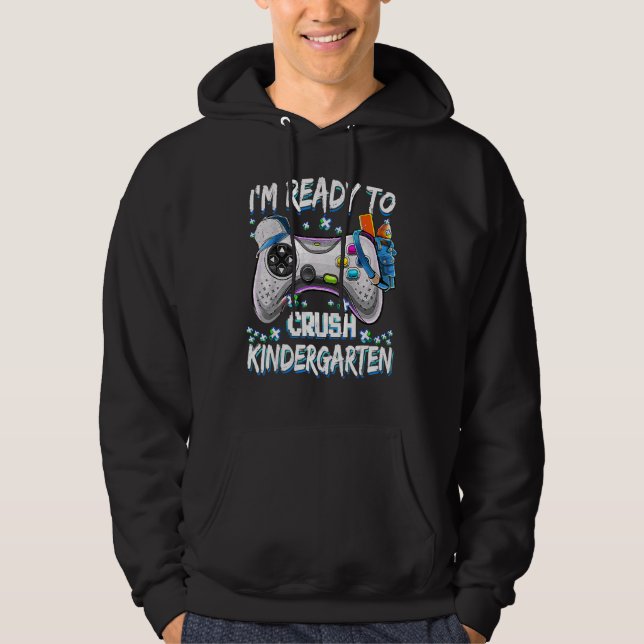 Veste À Capuche Je suis prêt Crush jardin d'enfants Retour à l'éco (Devant)