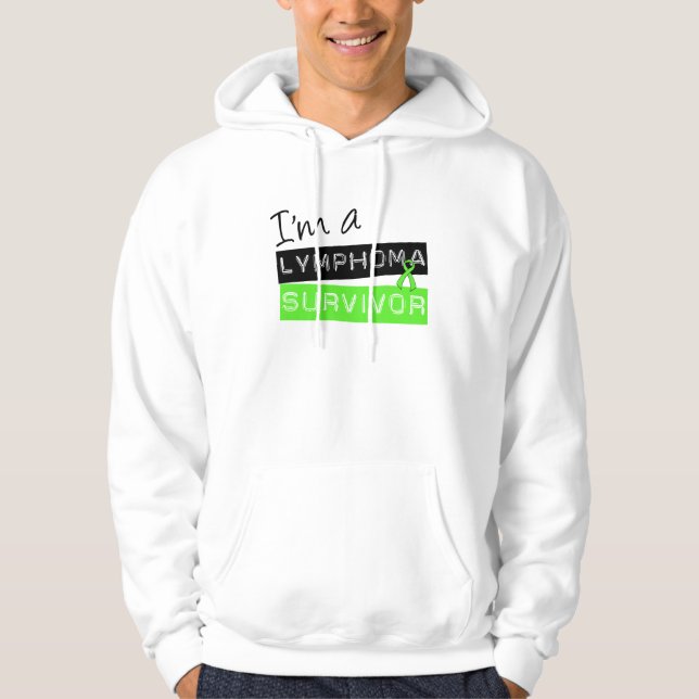 Veste À Capuche Je suis un survivant de lymphome (Devant)