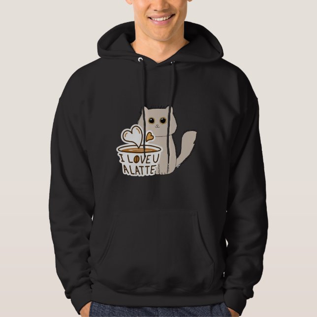 Veste À Capuche Je t'aime T-shirt latte (Devant)