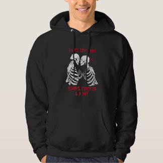 Veste À Capuche Je T'Aimerai Skeleton Couple Kiss Skull Kissing