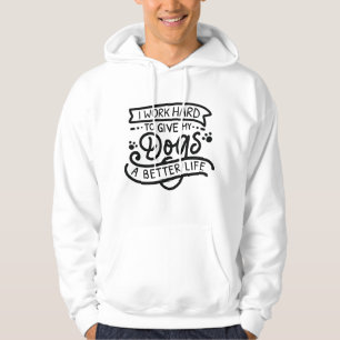 Veste À Capuche Je Travaille Des Chiens Durs