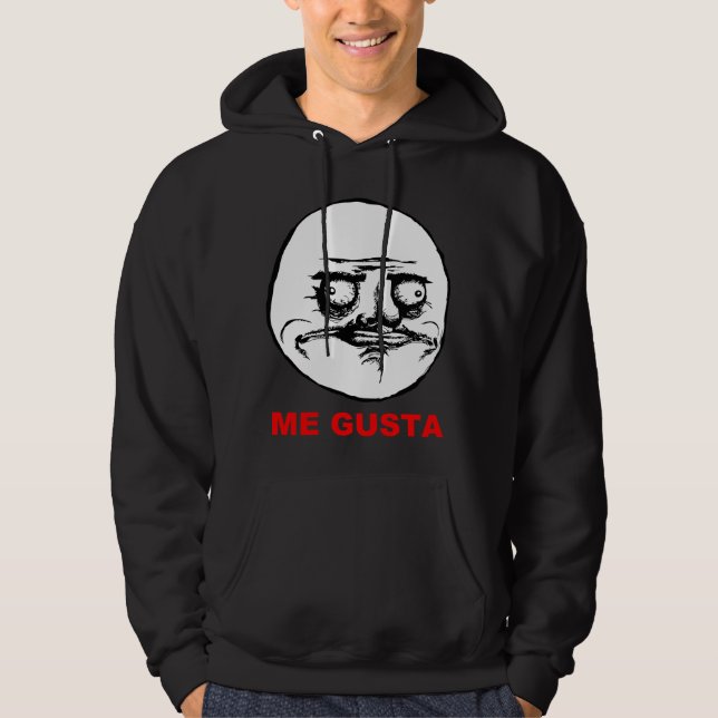 Veste À Capuche Je visage Meme de rage de Gusta (Devant)