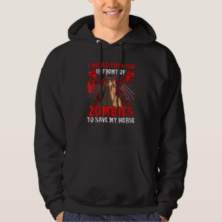 Veste À Capuche Je Vous Poussais Devant Les Zombies Pour Sauver Mo