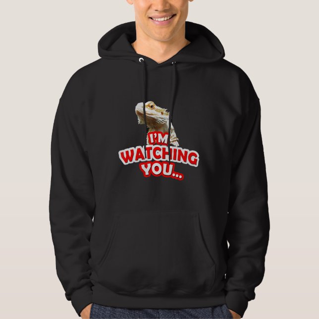Veste À Capuche Je Vous Regarde Reptile À Oreille De Dragon (Devant)