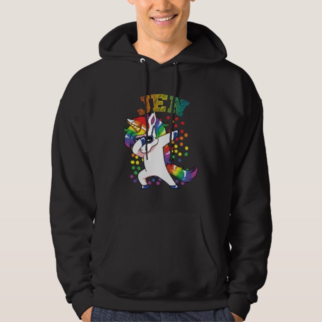 Veste À Capuche Jen Dabbing Unicorn (Devant)