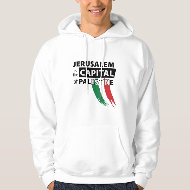 Veste À Capuche Jérusalem est la capitale de la Palestine (Devant)