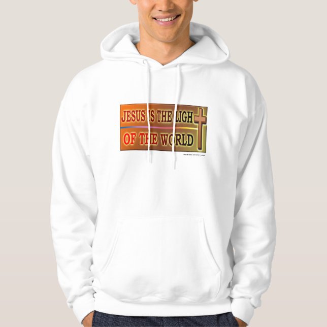 VESTE À CAPUCHE JÉSUS EST LA LUMIÈRE (Devant)