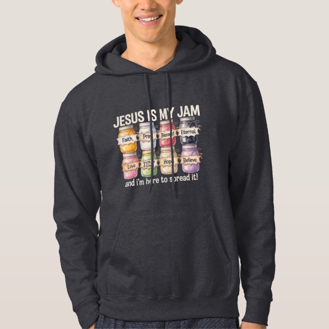 Veste À Capuche Jésus est ma confiture - Foi & Fruit Étaler (Devant)