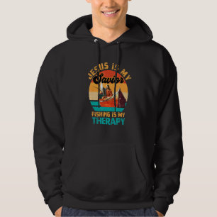Veste À Capuche Jésus est mon sauveur et la pêche est ma thérapie