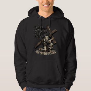 Veste À Capuche Jésus portant la Croix Vintage Chrétien