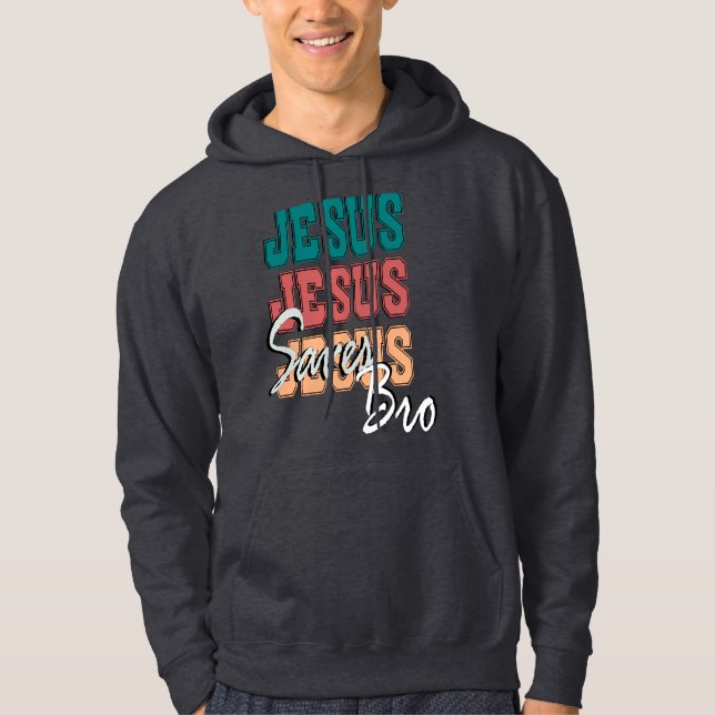 VESTE À CAPUCHE JESUS SAVE BRO VINTAGE (Devant)