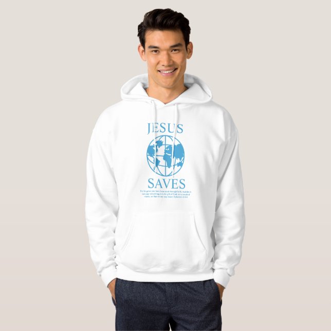 Veste À Capuche Jesus Saves Graphic (Devant entier)