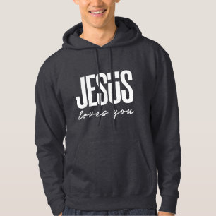 VESTE À CAPUCHE JÉSUS VOUS AIME CHRÉTIEN