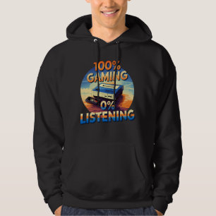 Veste À Capuche Jeu 0% Écouter Amusant Jeu de style rétro