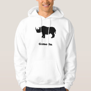 Veste À Capuche Jeu de rhinocéros sur le noir