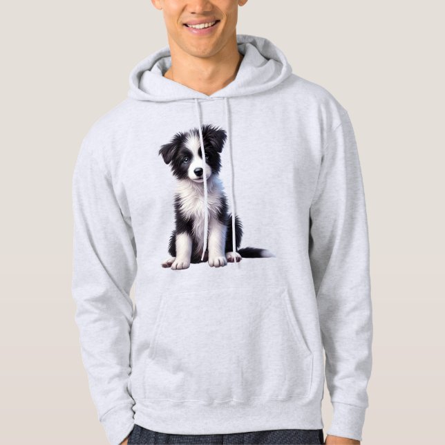 Veste À Capuche Jolie Bordure Collie Puppy (Devant)