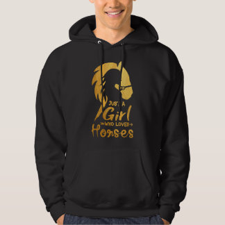 Veste À Capuche Jolie Fille aux Chevaux, Juste Une Fille Qui Aime