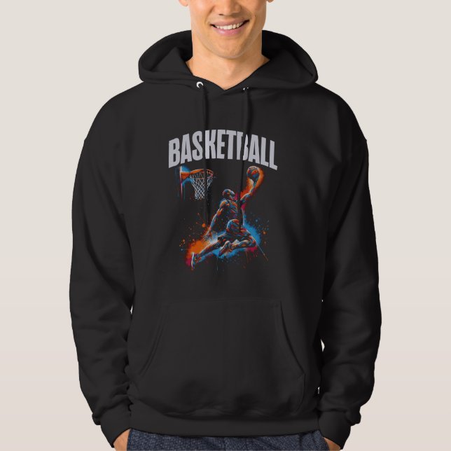 Veste À Capuche Joueur de basket-ball Slam Dunk (Devant)