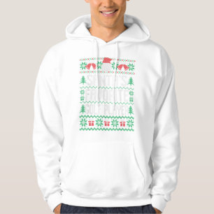 Veste À Capuche Joueur de golf favori père Noël, Ugly Chri