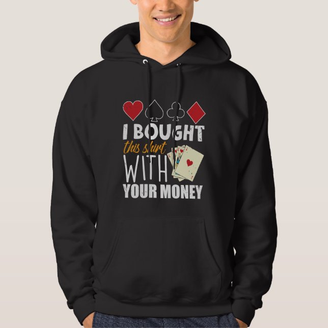 Veste À Capuche Joueur de poker Joker Casino Jackpot (Devant)