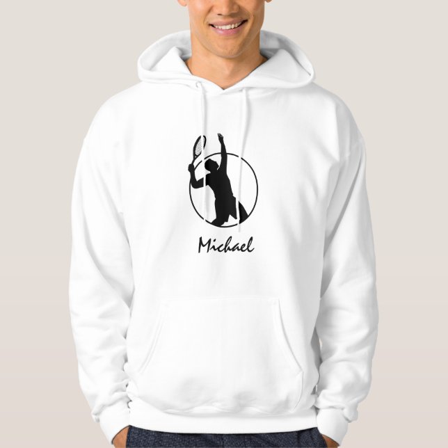 Veste À Capuche Joueur de tennis Entraîneur service sportif person (Devant)