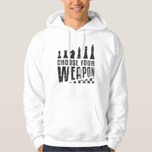 Veste À Capuche Joueur d'échecs Tableau de contrôle du jeu Jeu cad