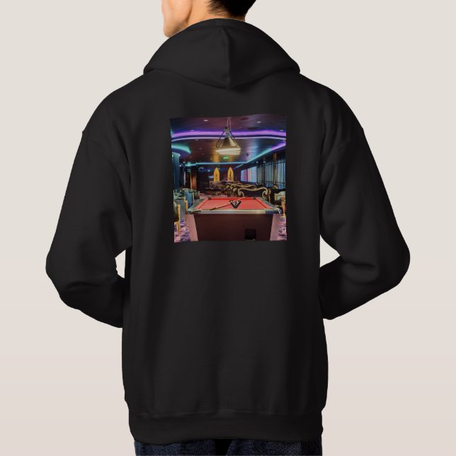 Veste À Capuche Joueur d'équipe de billard de jeu de billard Garde (Dos)