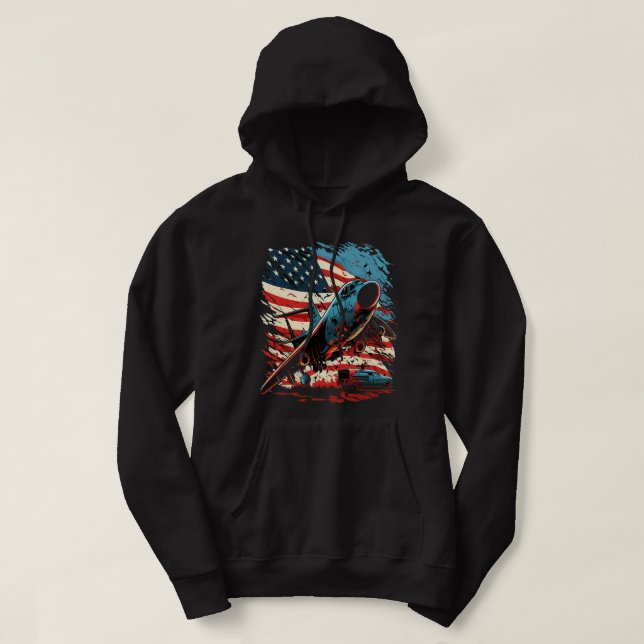 Veste À Capuche Jour commémoratif Aéronefs militaires États-Unis D (Design devant)