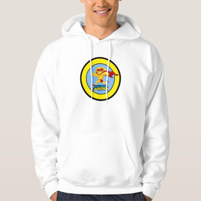 Veste À Capuche Jour de course de marathon du Wisconsin (Devant)