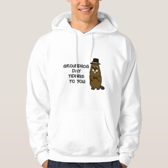 Veste À Capuche Jour de la marmotte vous annonce ! (Devant)