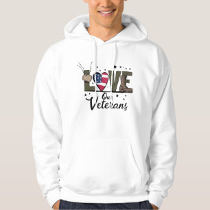Veste À Capuche Jour de nos vétérans Fier jour de vétéran militair