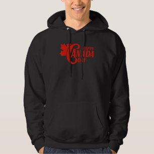 Veste À Capuche Jour du drapeau du Canada Feuille d'érable Joyeux 