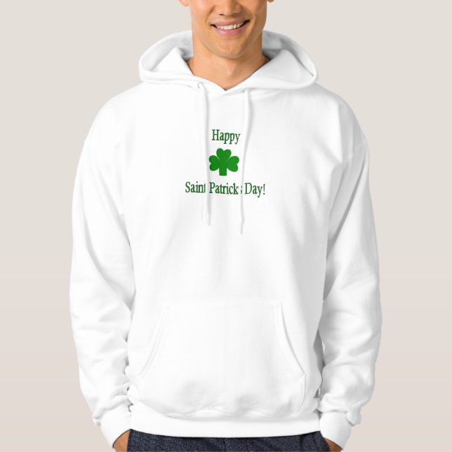 Veste À Capuche Jour heureux de St Patricks (Devant)