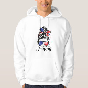 Veste À Capuche Joyeuse fête du travail drapeau américain