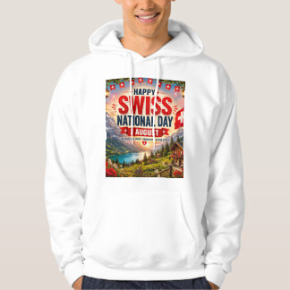 Veste À Capuche Joyeuse Fête nationale suisse