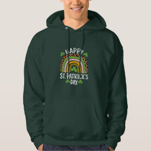 Veste À Capuche Joyeuse Fête Saint Patrick Arc-en-ciel Trèfle 