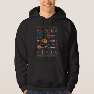 Veste À Capuche Joyeuses guitares de Noël