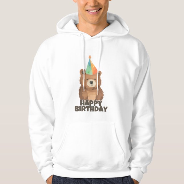 Veste À Capuche Joyeux anniversaire (Devant)