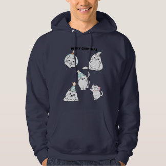 Veste À Capuche Joyeux chats de Noël 