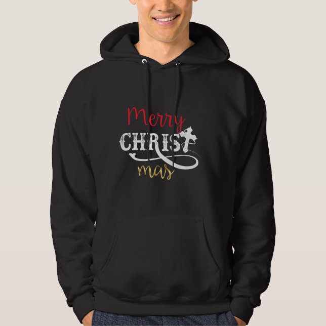 Veste À Capuche Joyeux Christ Mas (Devant)