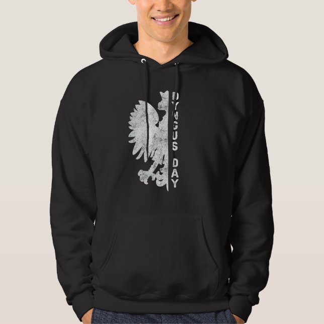 Veste À Capuche Joyeux Dyngus Day Polska White Eagle polonais (Devant)