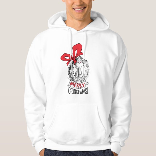 Veste À Capuche Joyeux Grinchmas Couronne Le Grinch (Devant)