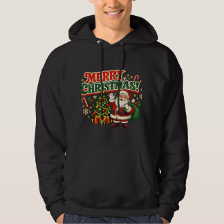 Veste À Capuche Joyeux Noël Rétro Santa Groovy