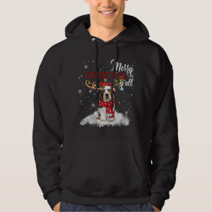 Veste À Capuche Joyeux Noël Y'all Basset Hound Noël Ornam