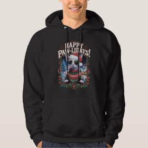 Veste À Capuche Joyeux Pawlidays Sphynx Chat Joyeux Noël