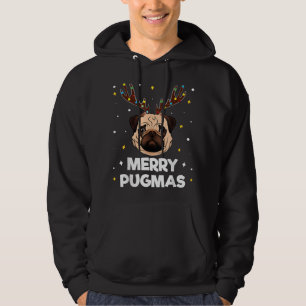 Veste À Capuche Joyeux Pugmas Carlin de Noël Chien Xmas Funny Pugg